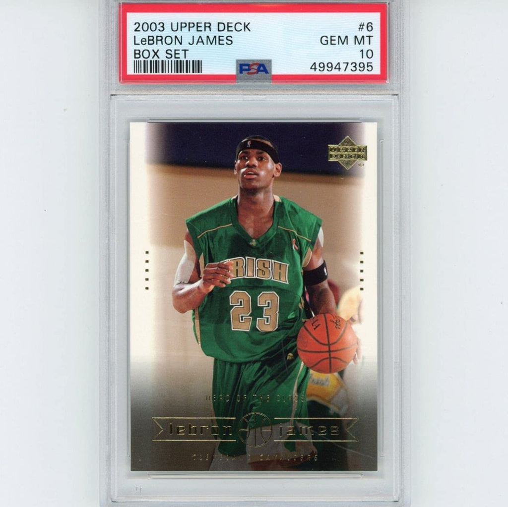 Graded 2003-04 Upper Deck LeBron James #6 Box Set Rookie RC Basketball Card PSA 10 Gem Mint