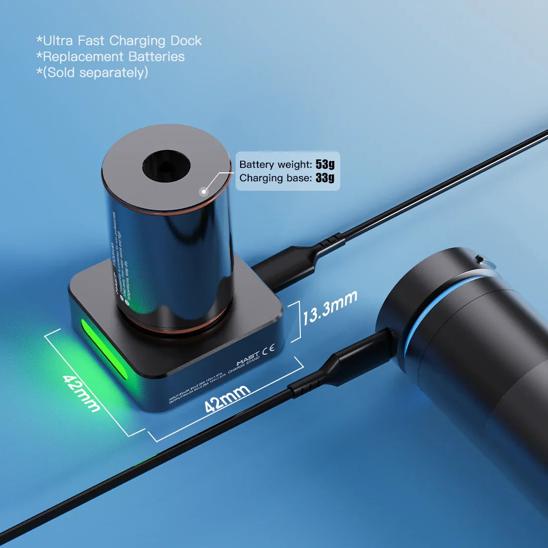 Original Battery&Charging Base for MAST Racer Pro Wireless Tattoo Pen Machine