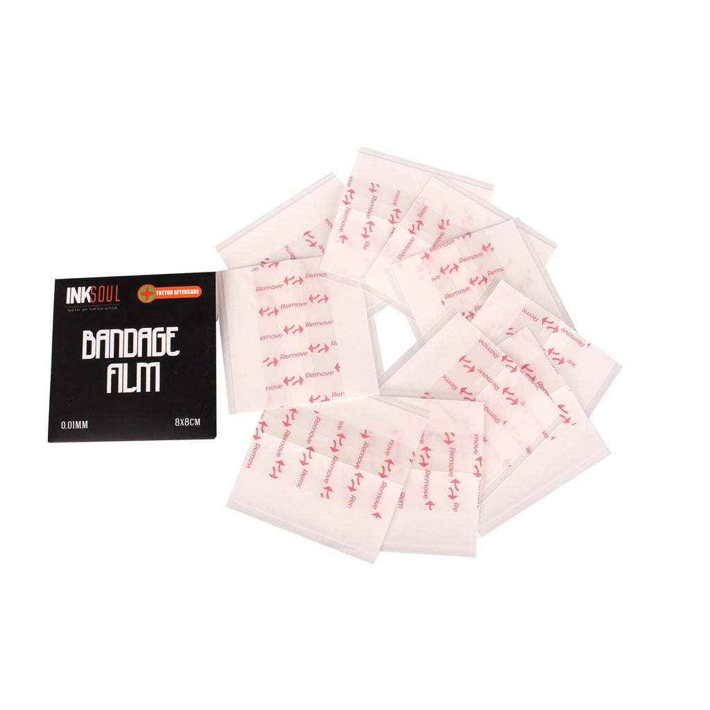 INKSOUL® Tattoo Aftercare Bandage Film 0.01mm ultrathin 3.1in X 3.1in 10sheets