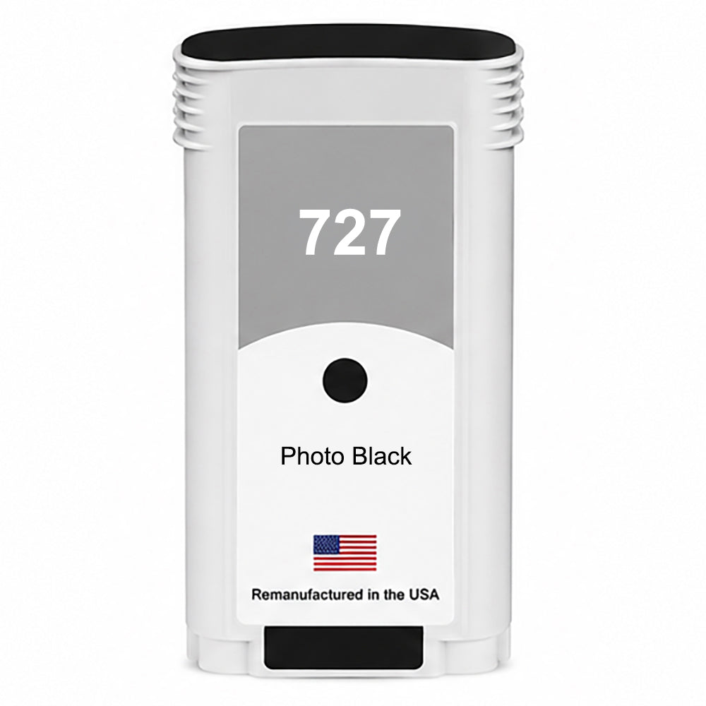 U.S. Remanufactured for HP 727 130ml (B3P23A) Photo Black Ink Cartridges