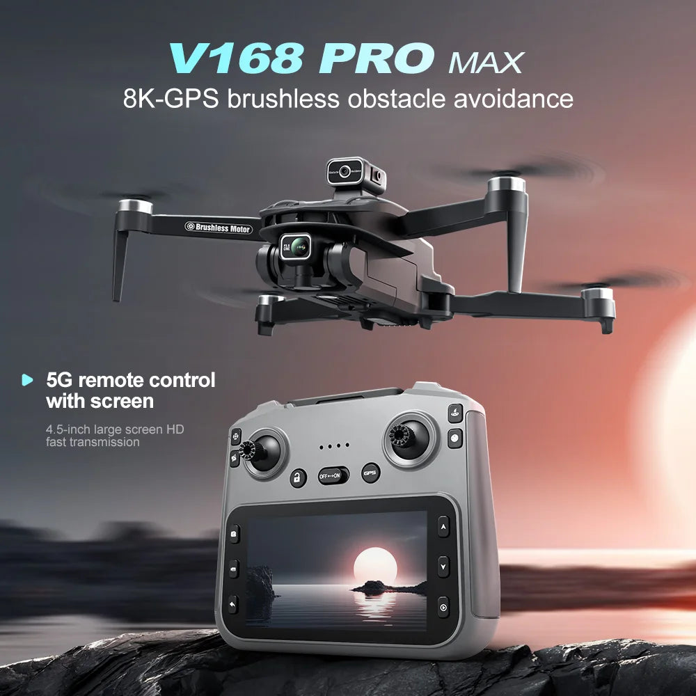 2025 V168 MAX Professinal Drone 8k Camera GPS Automatic Return 5G Wifi